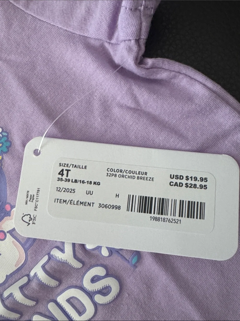 The Children's Place Lavender Hello Kitty And Friends Tee